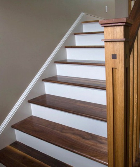 Walnut Treads and Railing.