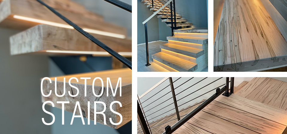 We make custom stair components to match your flooring or stand out with a unique style.